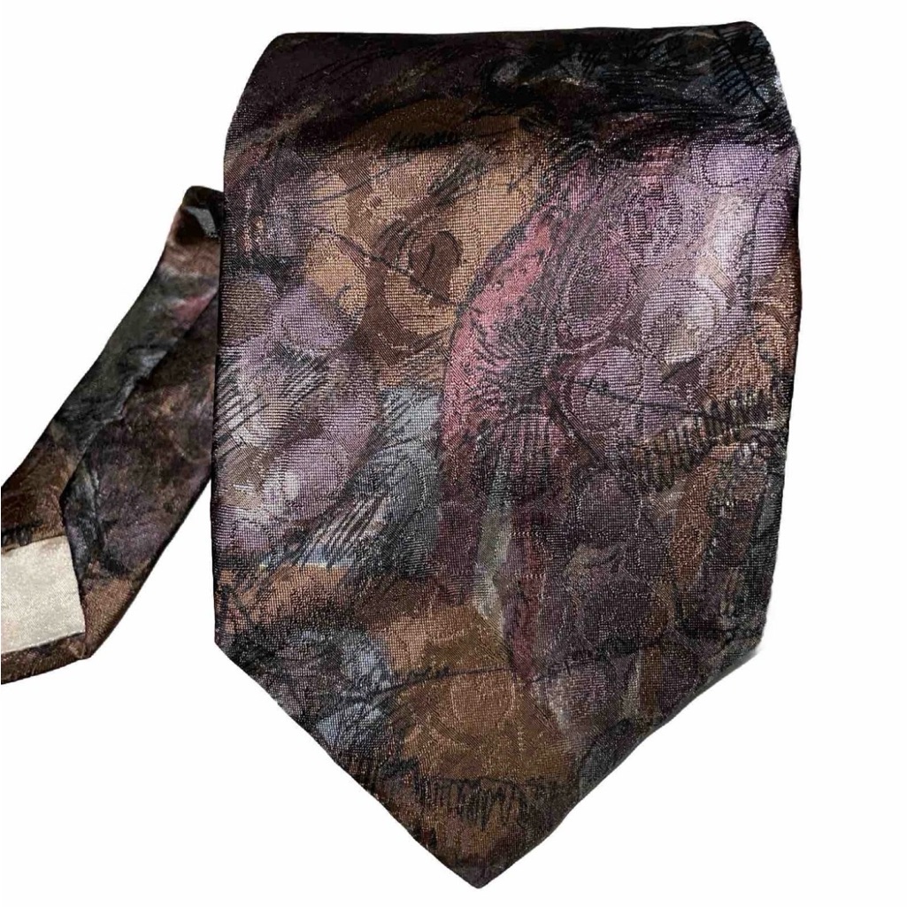 Canali Tie Milano Unique Color Retro Design Made In Italy Finest 100 Silk Rare